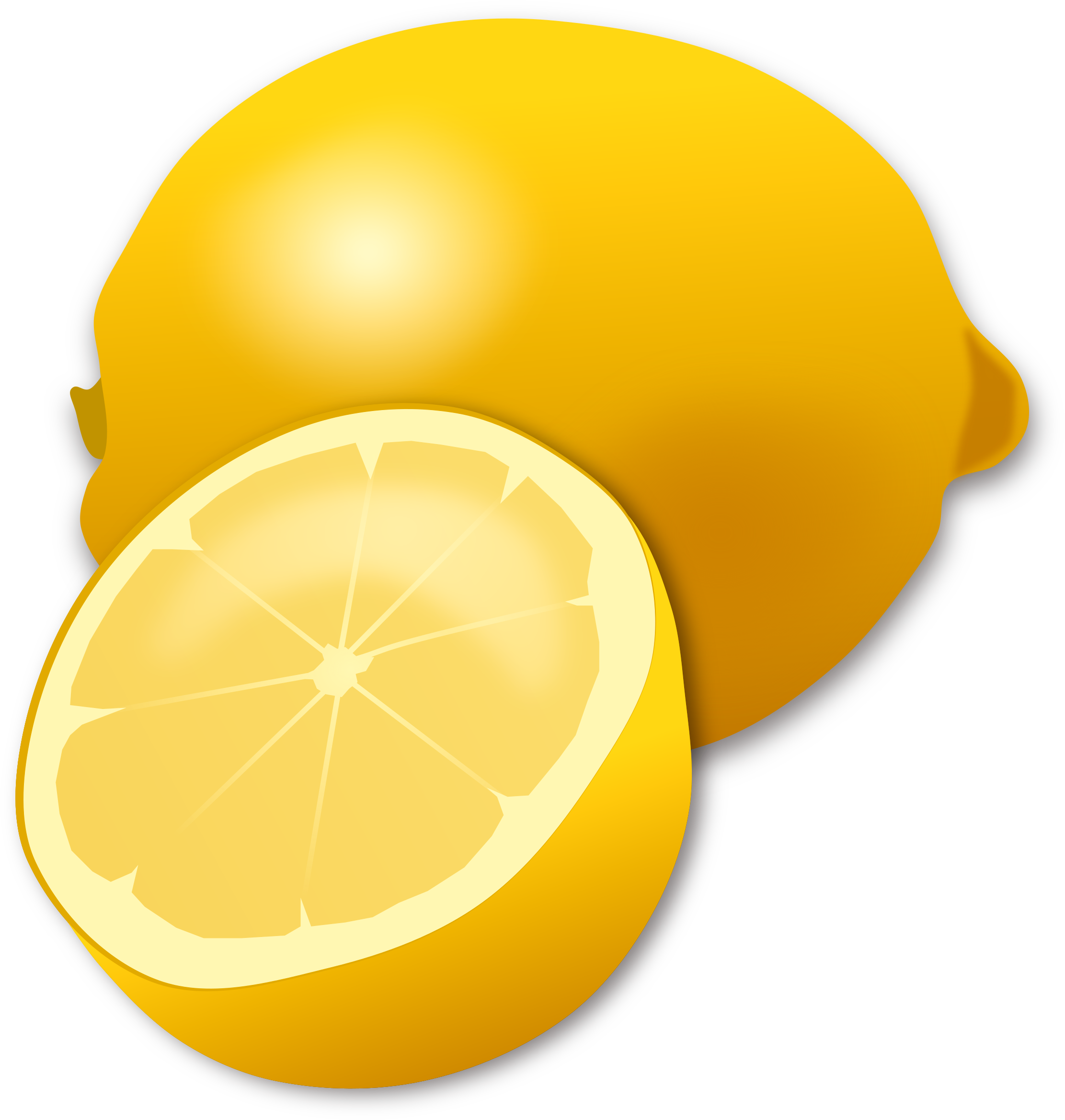 Lemon Clipart Transparent Background - Cartoon Lemon With Transparent Background (2286x2400)