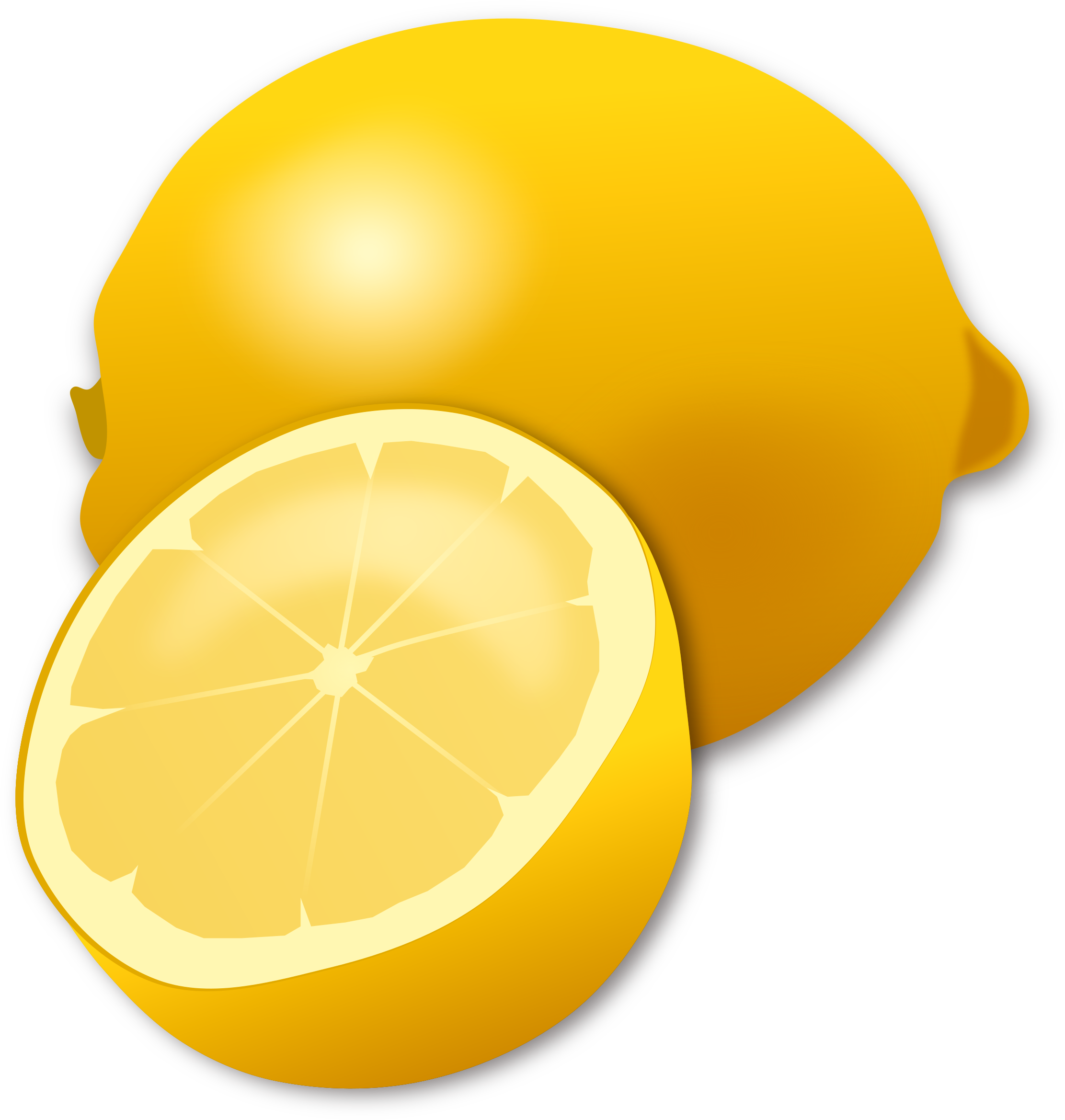 Lemon Clipart Transparent Background - Cartoon Lemon With Transparent