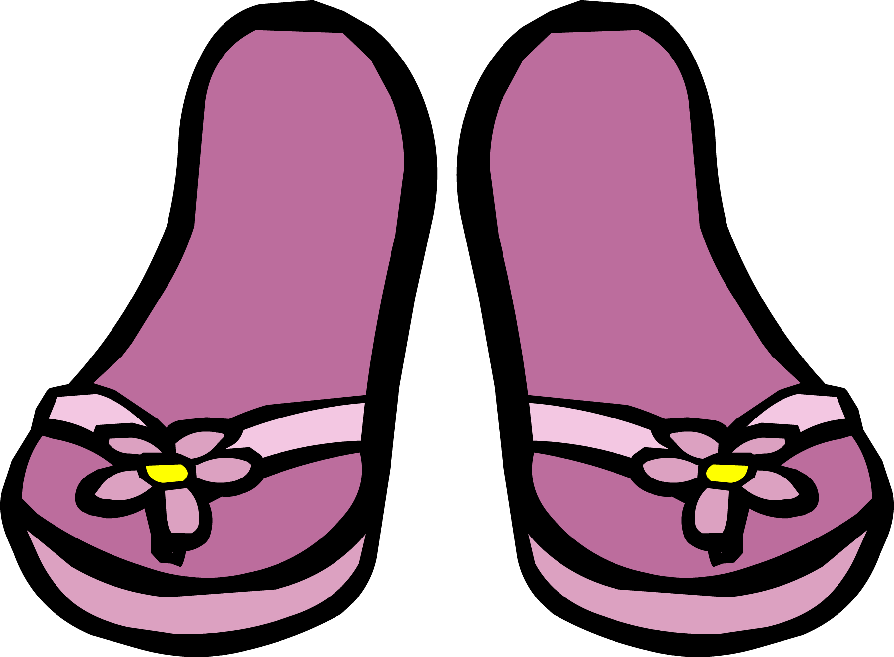 Pink Flower Sandals Icon - Club Penguin Sandals (1804x1325)