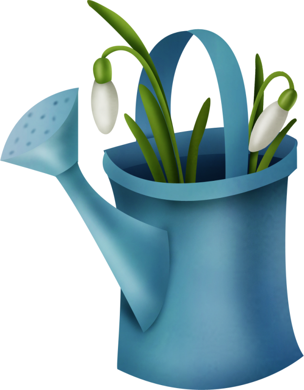 Watering Can Flower Clip Art - Watering Can Flower Clip Art (624x800)