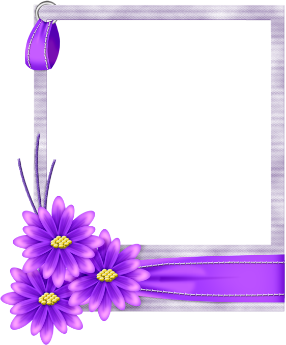 H1 - - Blue Floral Frame Png (613x788)