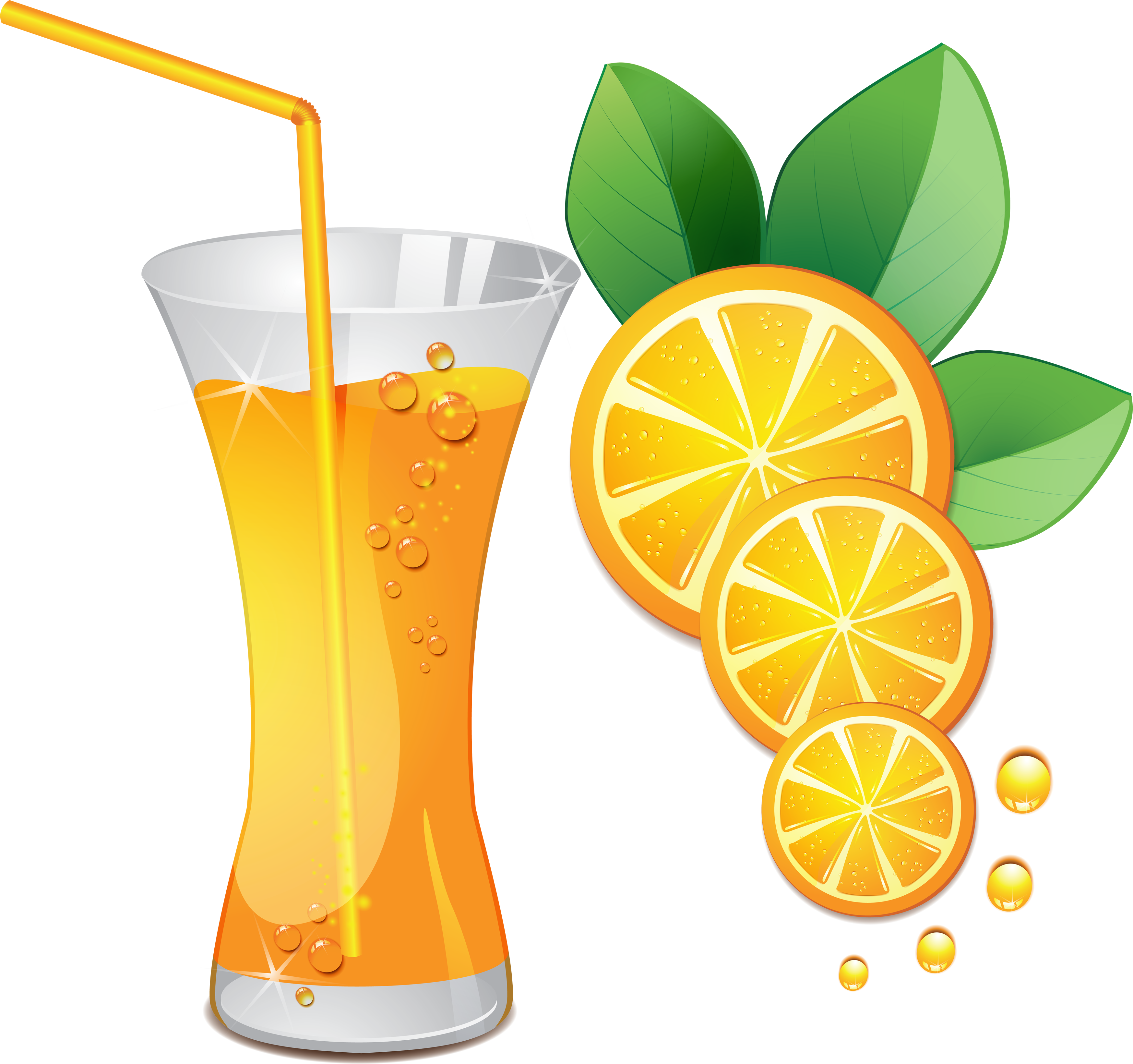 Juice Clipart - Orange Juice Png (3494x3280)
