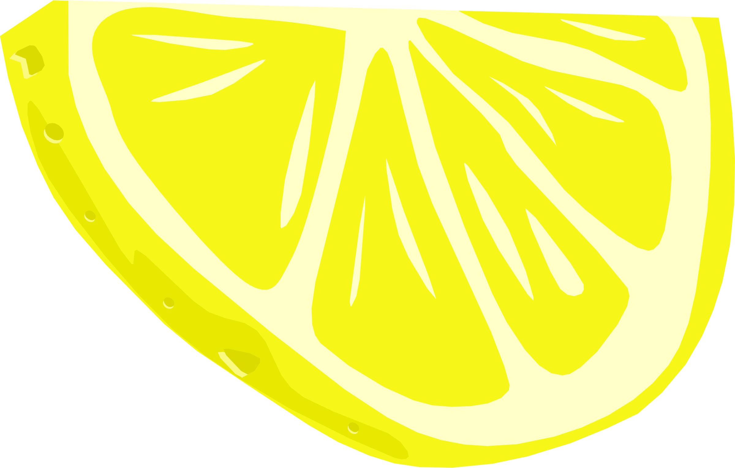 Lemon Clipart Animated - Lemon Slice Clip Art (2400x1530)