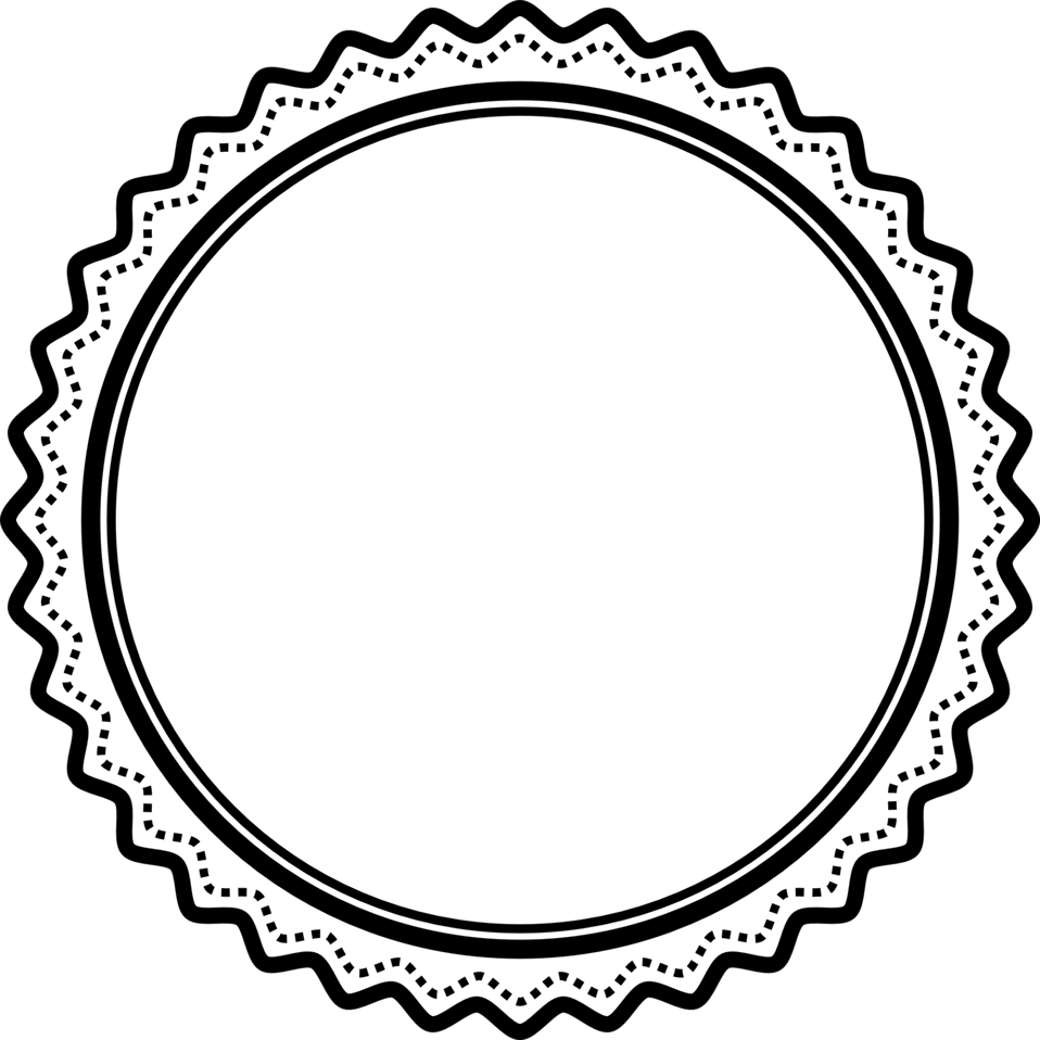 Badge Clip Art - Black And White Certificate Seal Clip Art (958x958)