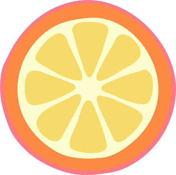 Lemon Clipart Half Orange - Grapefruit Clipart (600x599)