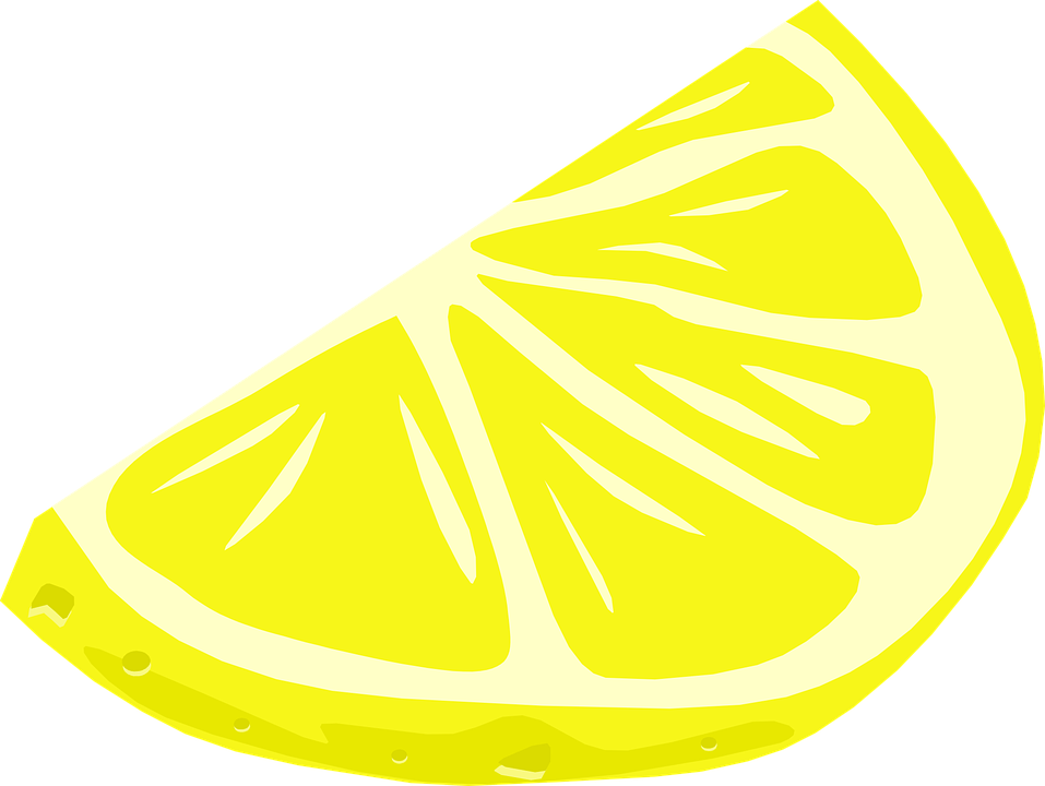 Lemon Clipart Lemon Wedge - Lemon Wedge Clip Art (957x720)