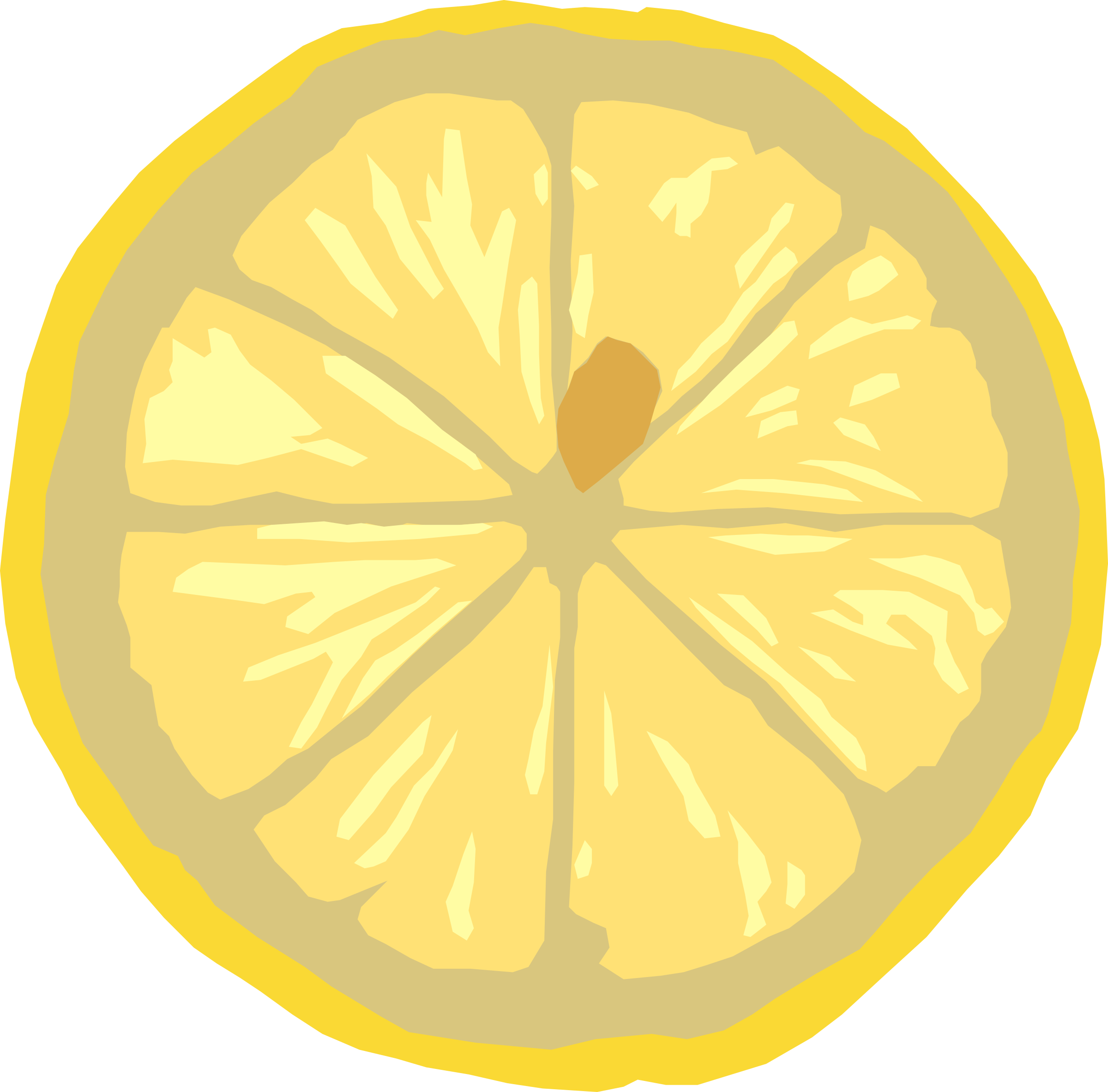 Lemon Clipart Yellow Colour - Cross Section Of A Lemon (2400x2366)
