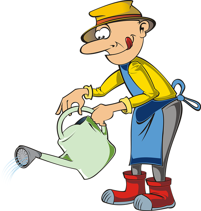 Gardener, Garden, Gardening, Watering Can, Watering - Gardener (687x720)
