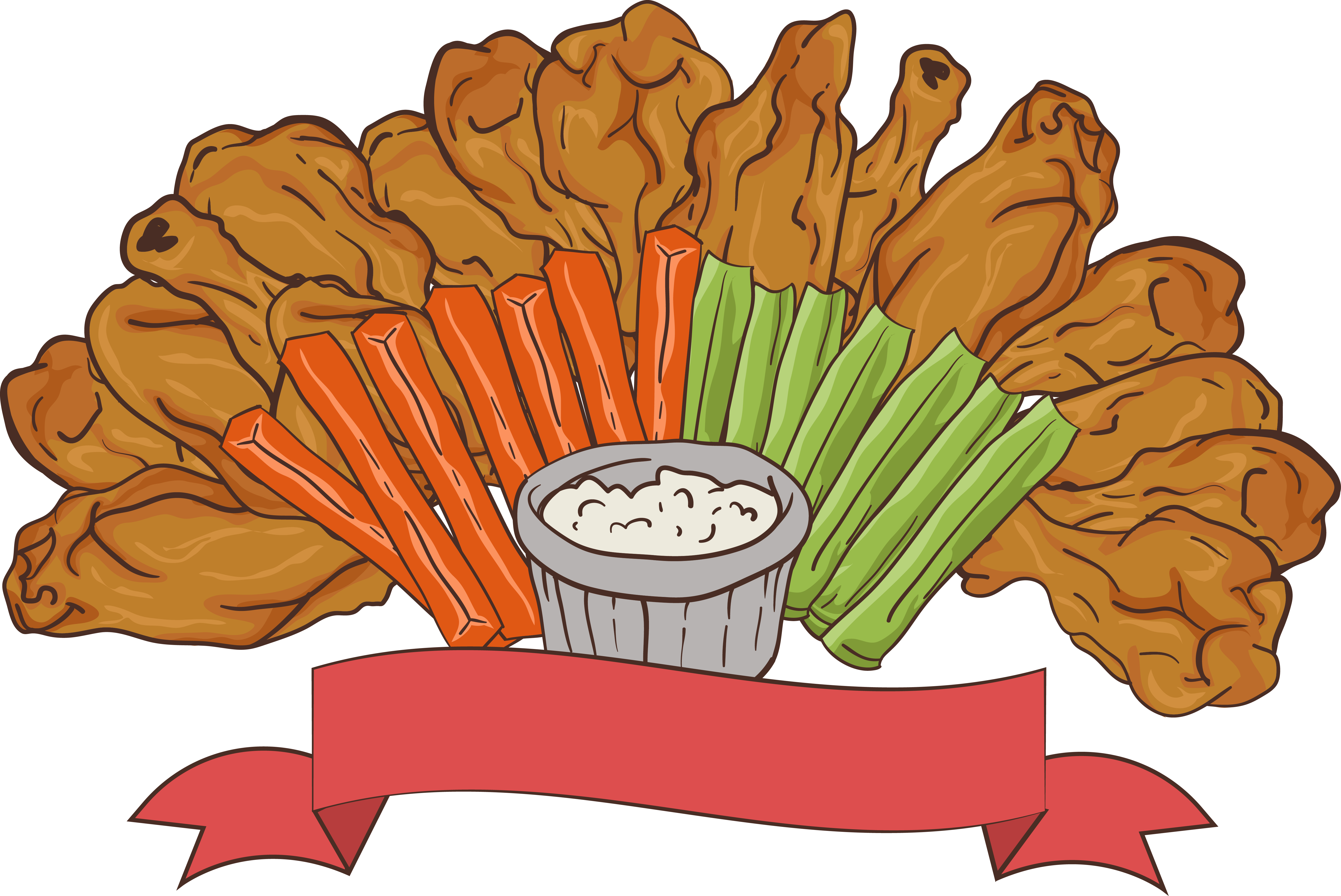 Korean Fried Chicken Buffalo Wing Hamburger - Korean Fried Chicken Cartoon (5662x3784)