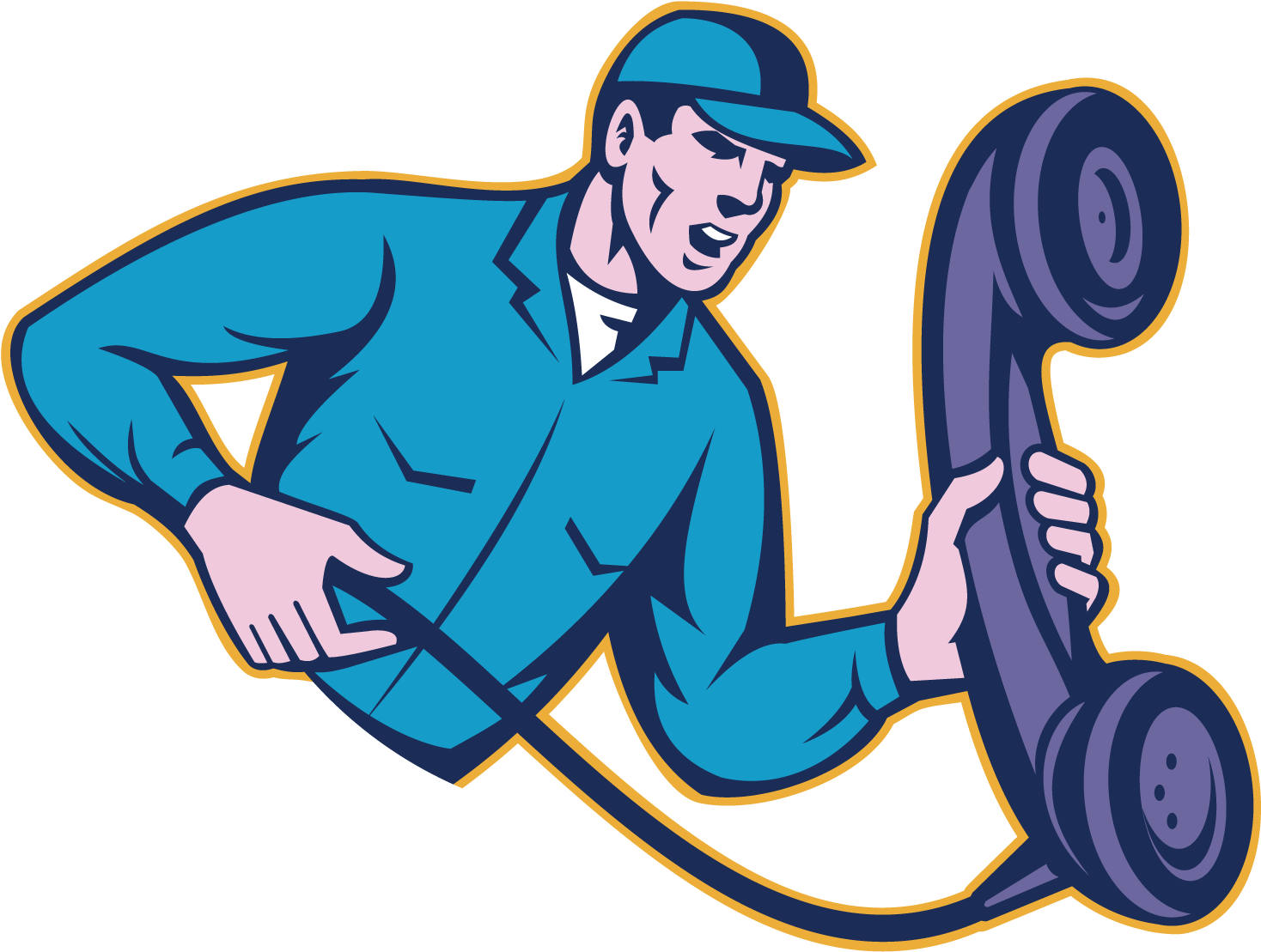 Telephone Laborer Royalty-free Illustration - Telephone Laborer Royalty-free Illustration (1488x1500)