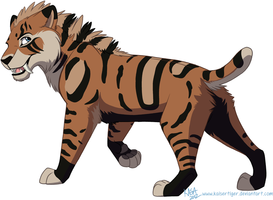 Taci Saber Commish By Kaisertiger - Saber Toothed Tiger Characteristics (914x656)