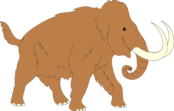 Mammoth Clip Art At Clker Com Vector Clip Art Online - Woolly Mammoth Clip Art (600x383)
