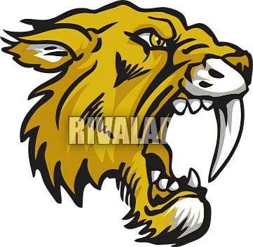 Clipart Info - Saber Tooth Tiger Head (361x352)