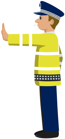 Traffic Police Signalling 1 Png - Traffic Police Cartoon Png (512x512)