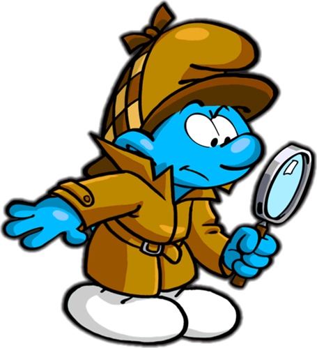 Tuesday, October 17, - Smurf Magnifying Glass (455x499)