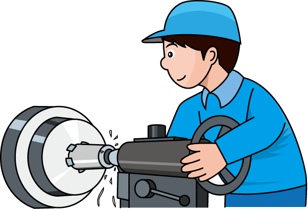 Factory Lathe Manufacturing Laborer Clip Art - Lathe Machine Clip Art (622x422)