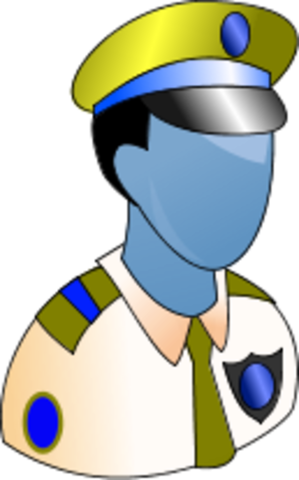 Vector Clip Art - Police Man (600x963)