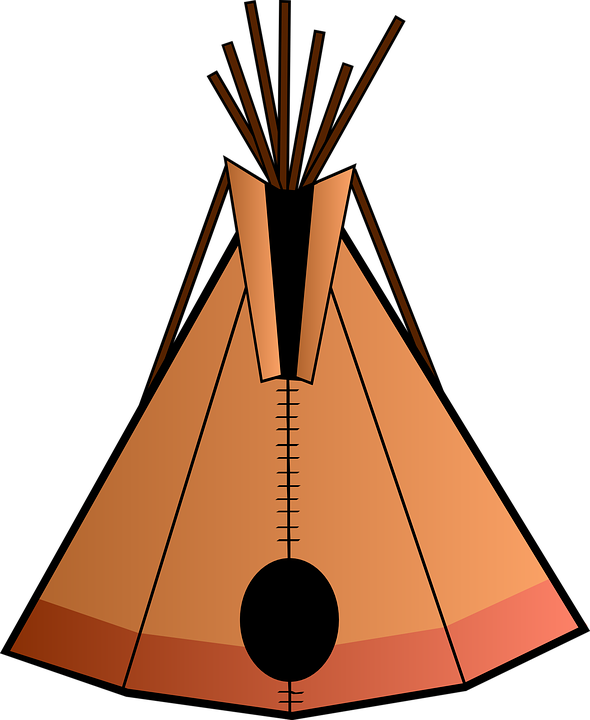 Tent Indian, Tee-pee, Teepee, Tent - Teepee Clipart (590x720)