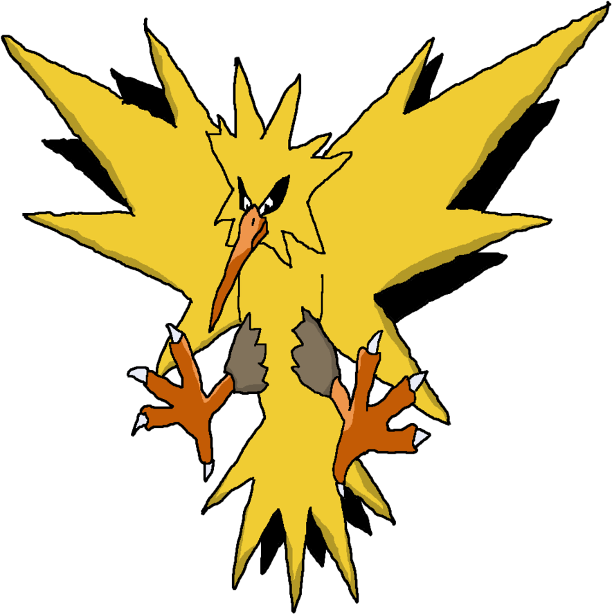 7 Days Of Pokemon-day 2 Zapdos By Godzilla719 - February 23 (894x894)
