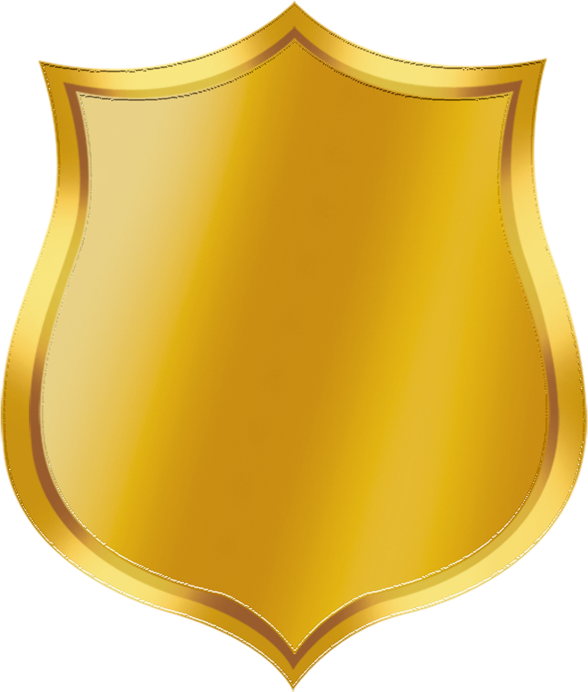Gold Badge Clip Art - Escudo De Time Dourado (1600x2263)