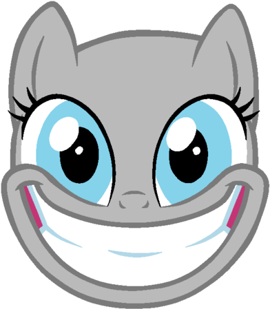 Creepy Freaking Smile - Pinkie Pie Smile Gif (400x453)