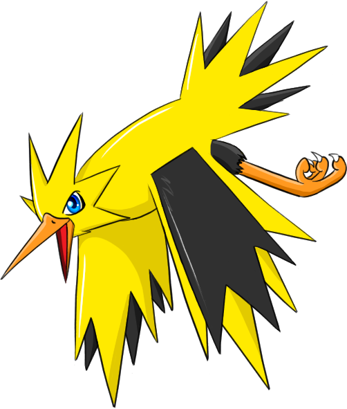 Zapdos By Articuno - Zapdos Chibi Png (502x591)