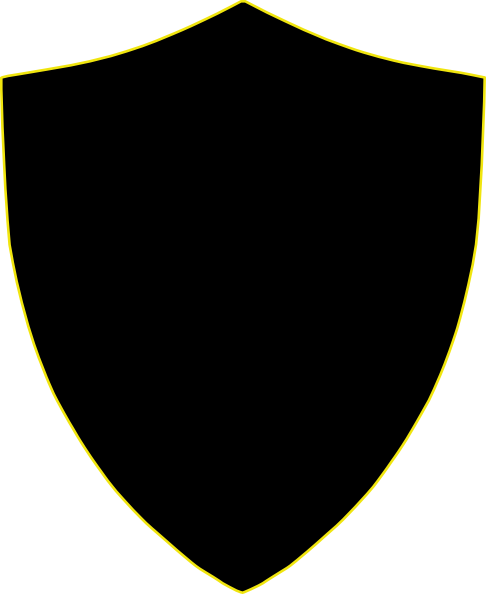 Badge Outline Clip Art At Clkercom Vector - Black Shield Png (486x594)