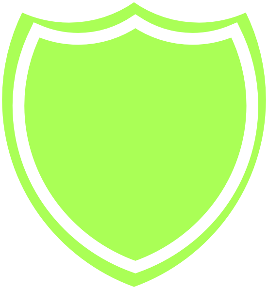 Shield Outline Clipart - Green (552x596)