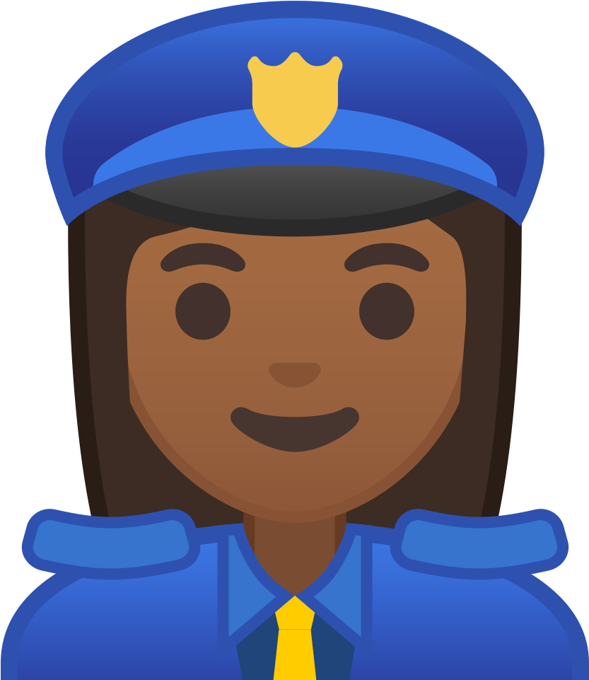 Woman Police Officer Medium Dark Skin Tone Icon - Icon Of Police Officer (1024x1024)