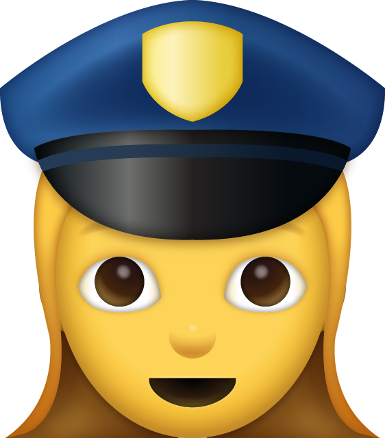 Download Woman Police Officer Iphone Emoji Icon In - Police Emoji (562x640)