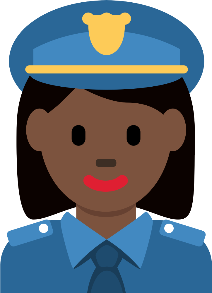 Twitter - Black Police Officer Emoji (1000x1000)