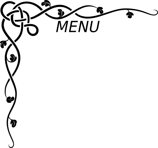 Menu Clip Art At Clker - Border Design For Invitation Card (600x565)