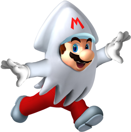 Mario Blooper Suit - (600x600) Png Clipart Download