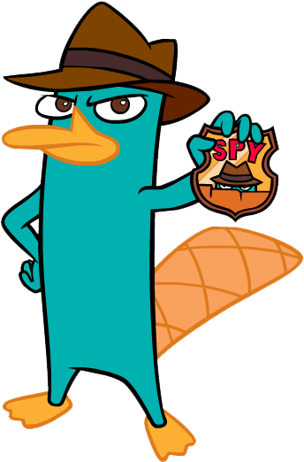 Agent Badge Clipart Police Badge Outline Clip Art - Perry Platypus Agent P (364x541)