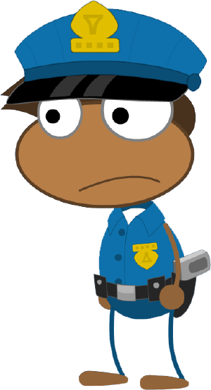 Bank Policeman - Cartoon (300x554)