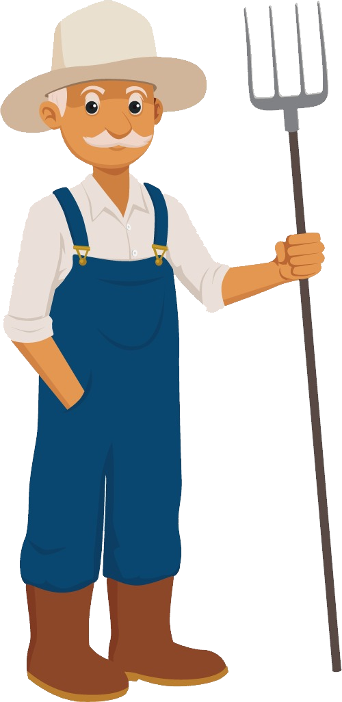 This High Quality Free Png Image Without Any Background - Cartoon Farmer Png (500x1026)