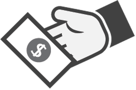 Hand With Money Icon - Hand With Money Icon (612x399)