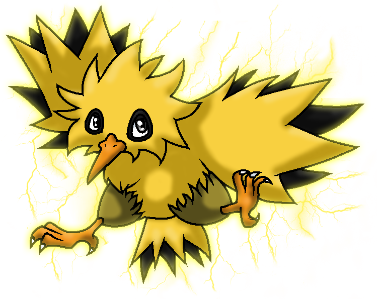 Chibi Zapdos By Awwesomesoph - Cartoon (749x595)