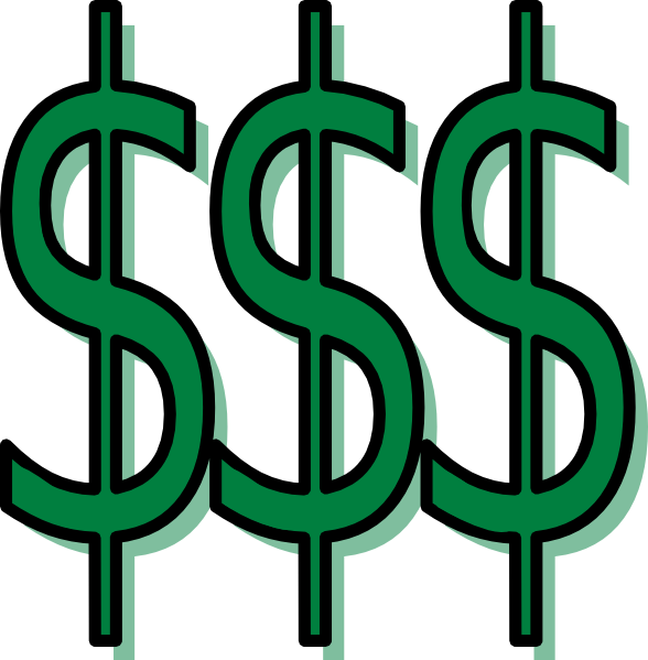 Free Clip Art Money (588x599)
