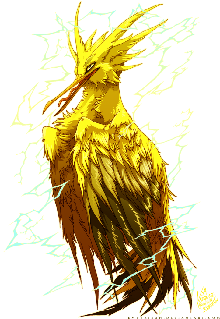 Zapdos Used Thunder Shock By Empyrisan On Deviantart - Zapdos (752x1063)