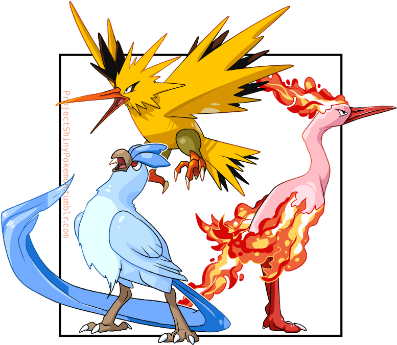 Articuno Zapdos Moltres Shiny Articuno Shiny Moltres - Moltres (780x732)