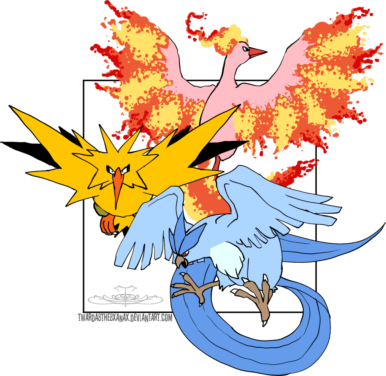 Articuno Zapdos Moltres Shiny Articuno Shiny Moltres - Moltres (1280x1250)