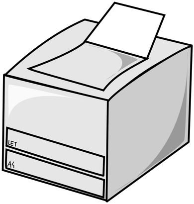 Dot Matrix Printer Clip Art - Printer Clip Art (500x500)