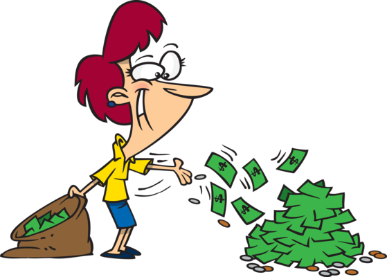Paying Cash Cartoon (559x400)
