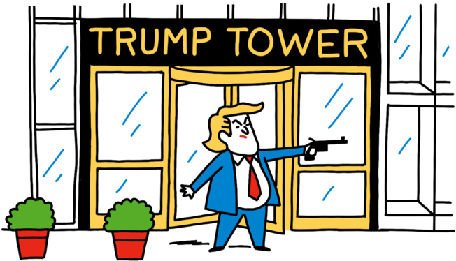 Illustration By Mathieu De Muizon - Mathieu De Muizon Trump (690x460)