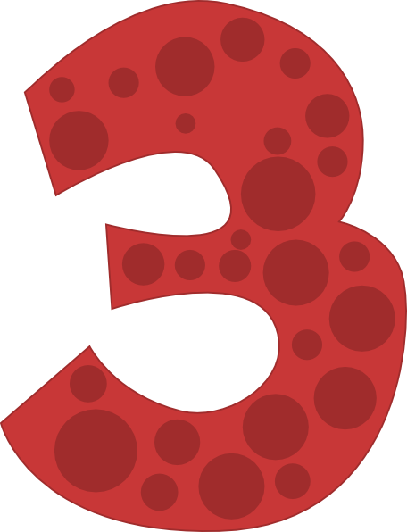 Number 3 Clip Art - Number 3 Clipart (456x596)