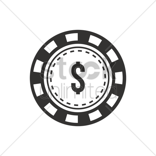 Casino Dollar Chip Vector Graphic - Casino Chip (600x600)