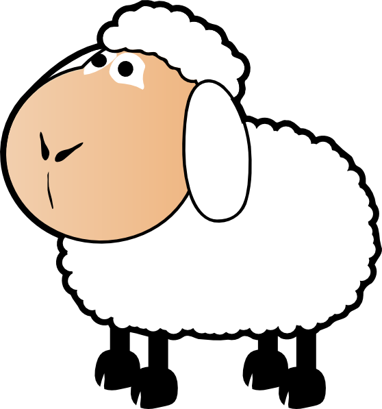 Cartoon Picture Of A Sheep - Transparent Background Sheep Clipart (558x597)