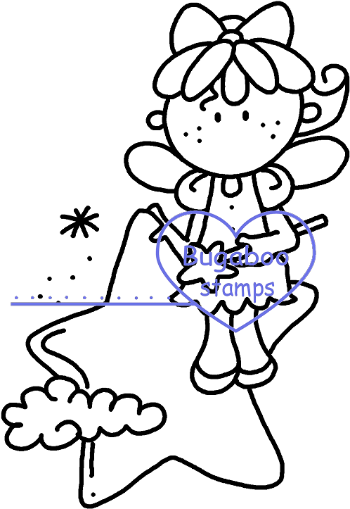 Fairy Dollar Digi Stam From Bugaboo Digi Stamps - Cartoon (507x750)
