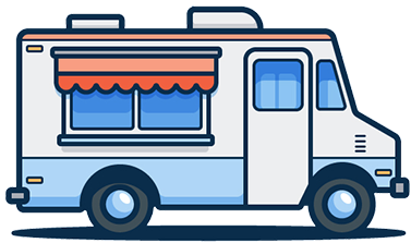 Car Street Food Food Truck Illustration - Truck Flat Vector Png (500x500)